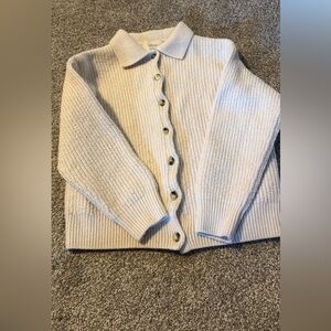 Wilfred Beige Ribbed Cardigan